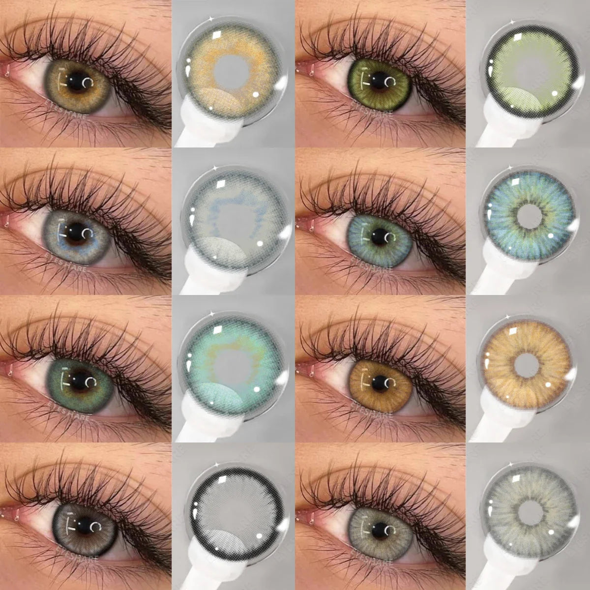 1 Pair Color Contact Lenses for Eyes Color Eye Lens Blue Eye Lenses Brown Lenses Gray Pupils Lens Yearly Green Contacts