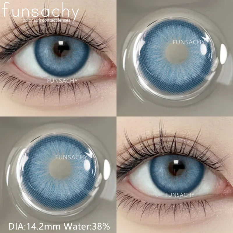 1pair Natural Color Contact Lenses for Eyes Blue Eye Lens Gray Lenses Fashion Korean Beauty Pupils Yearly Makeup Lens
