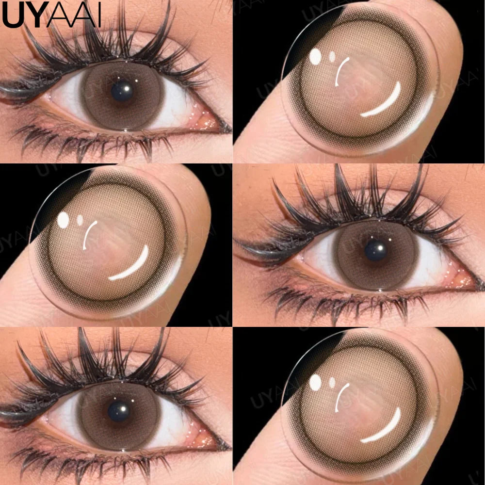 Colored Contact Makeup Natural Brown Eye Lenses Lovesick Series Cosmetics Gray Lenses Woman Makeup Green Beauty Contacts