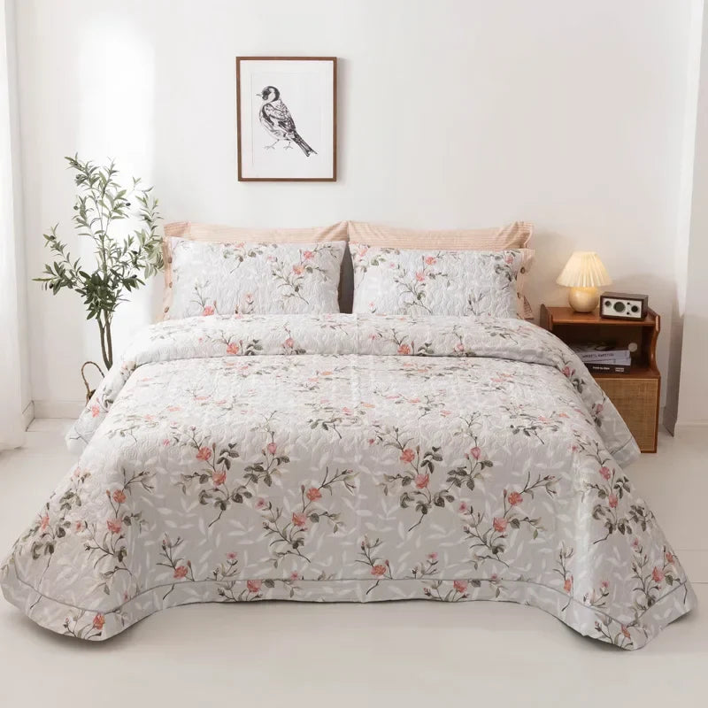 100% Cotton Quilted Bed Cover Set 3pcs/Set