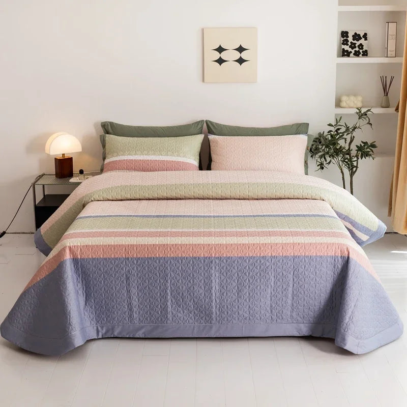 100% Cotton Quilted Bed Cover Set 3pcs/Set