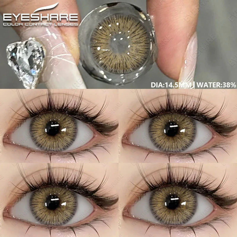 Colored Pupils for Eyes Gray Natural Look Eye Contacts 1Pair Brown Fashion Lenses Beauty Green Lens Blue Eye Contacts