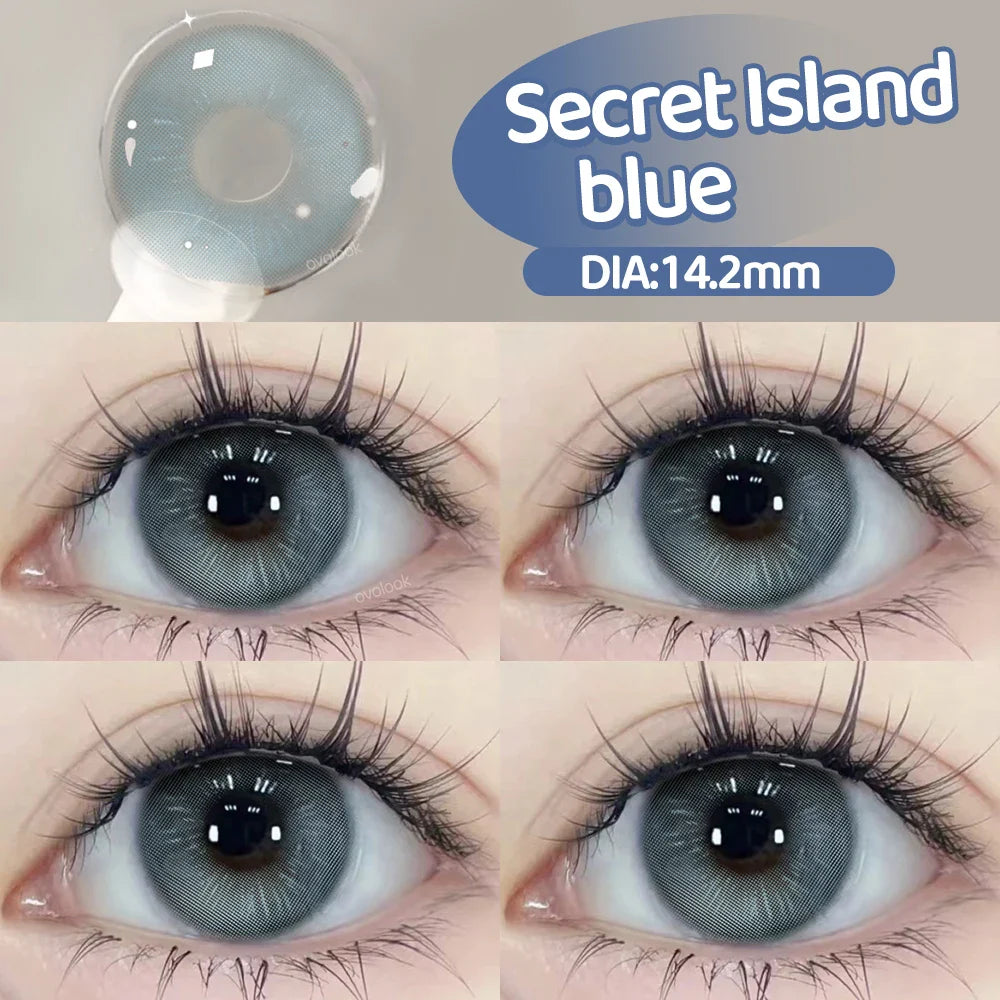 1 Pair Purple Beauty Colored contact lenses For Eyes Halloween Makeup Lens Pupils Fashion Big Eye Lenses Myopia Lenses
