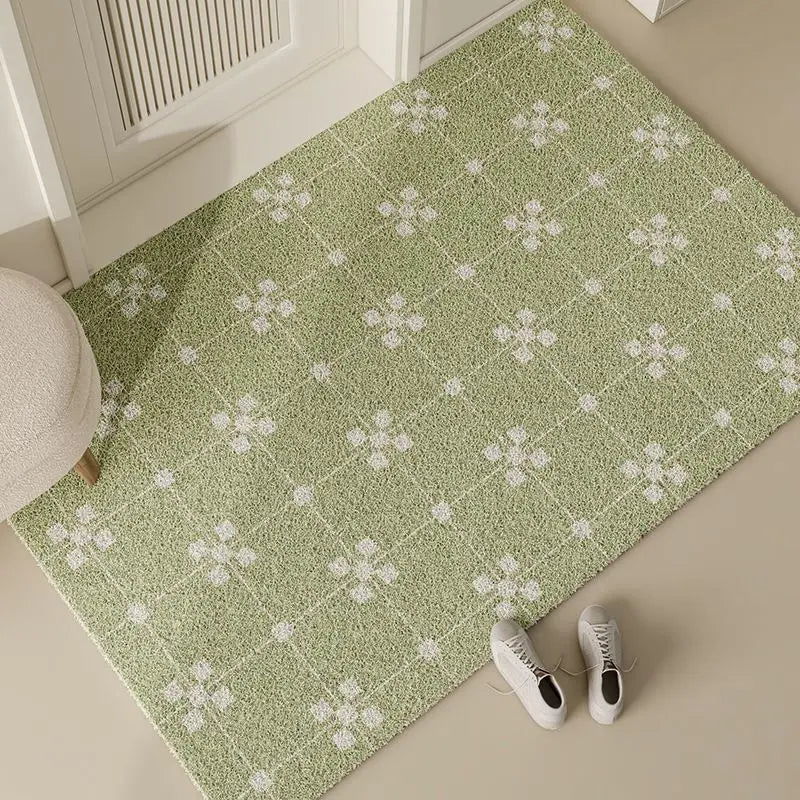 Modern Combination Of Small Squares Wire Loop Door Mat Waterproof Carpet Anti Slip Resistant To Dirt Bathroom Kitchen Carpet