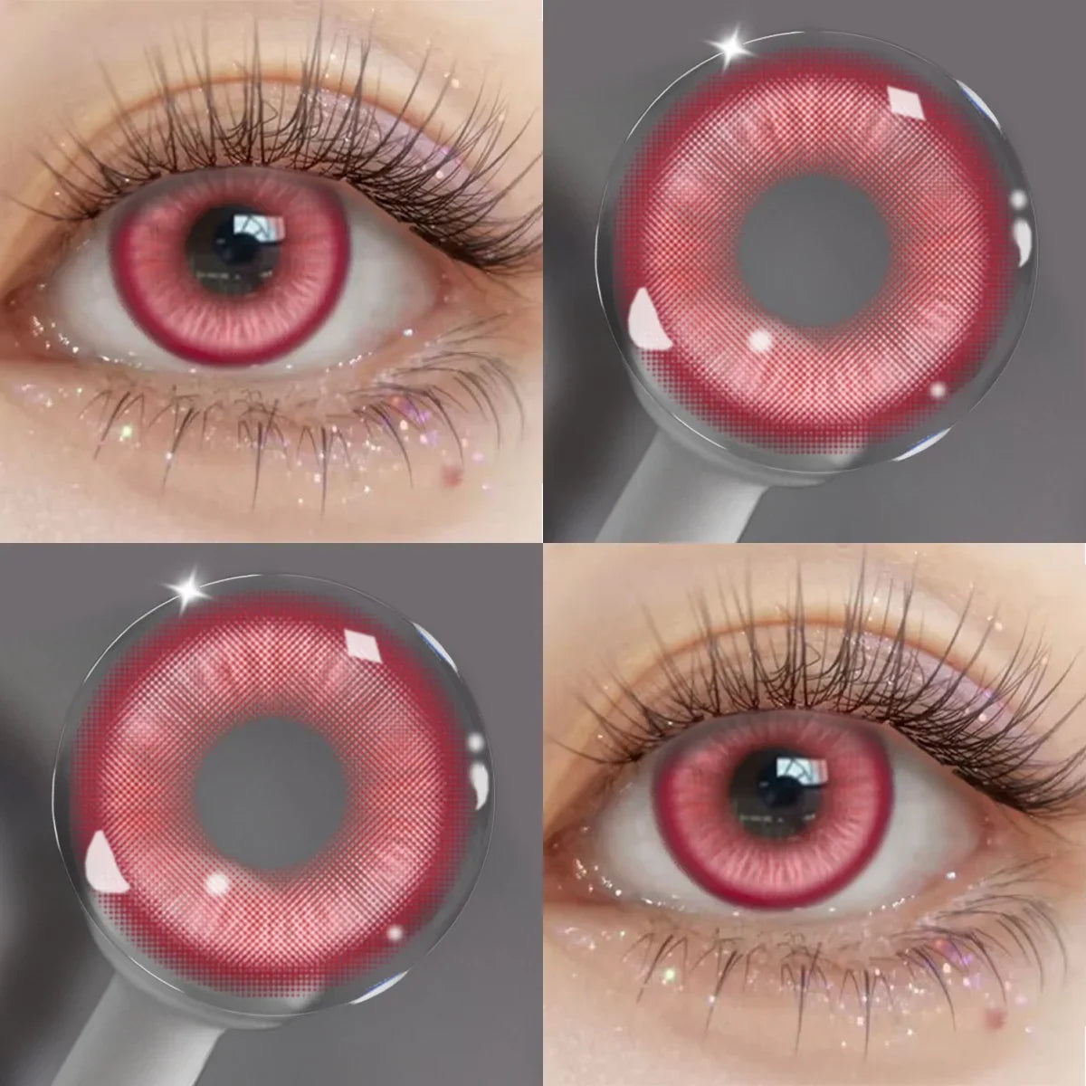 Anime Cosplay Colored Contact Lenses, Yearly Disposable Soft Lens, Fashion Beauty Cosmetic Lenses for Students & Daily