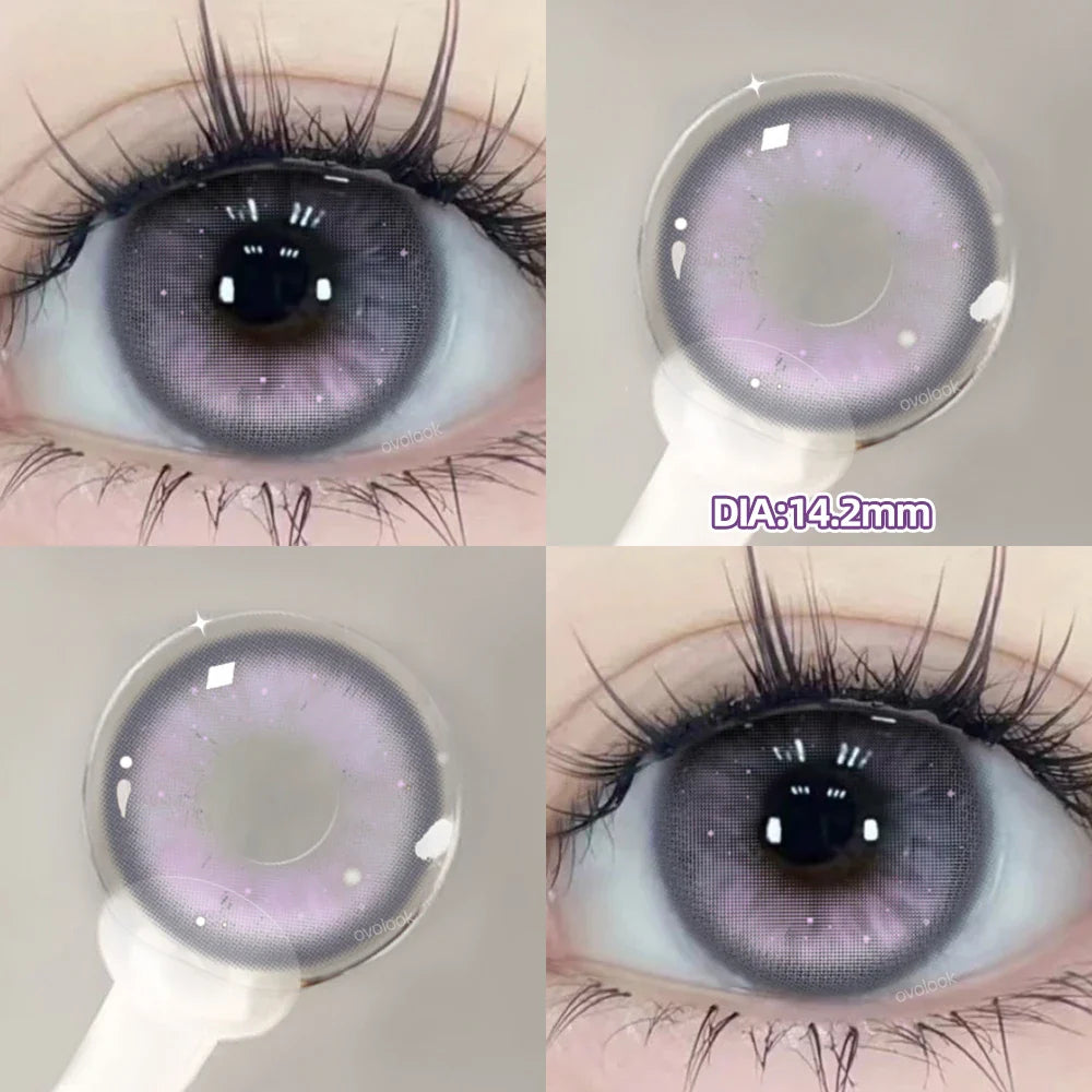 1 Pair Myopia Prescription Colored Contact Lenses Fashion Lens Beauty Pupils Blue Eye Color Lenses Purple Eye Lenses