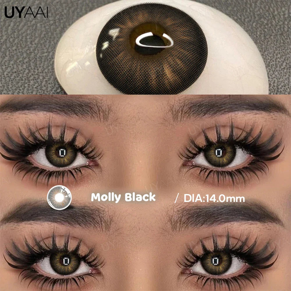 Wild Color Payoff Color Contacts Lenses Unique Multi-Tonal Radiating Design for Mesmerizing Eyes, Brown/Green/Gray,