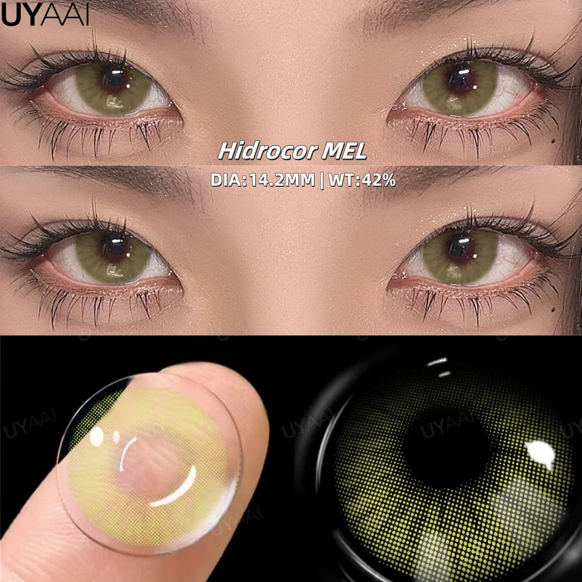 New Fashion Color Contact Lenses for Eyes Green Colorful Makeup High level of comfort Yearly 2pcs/pair