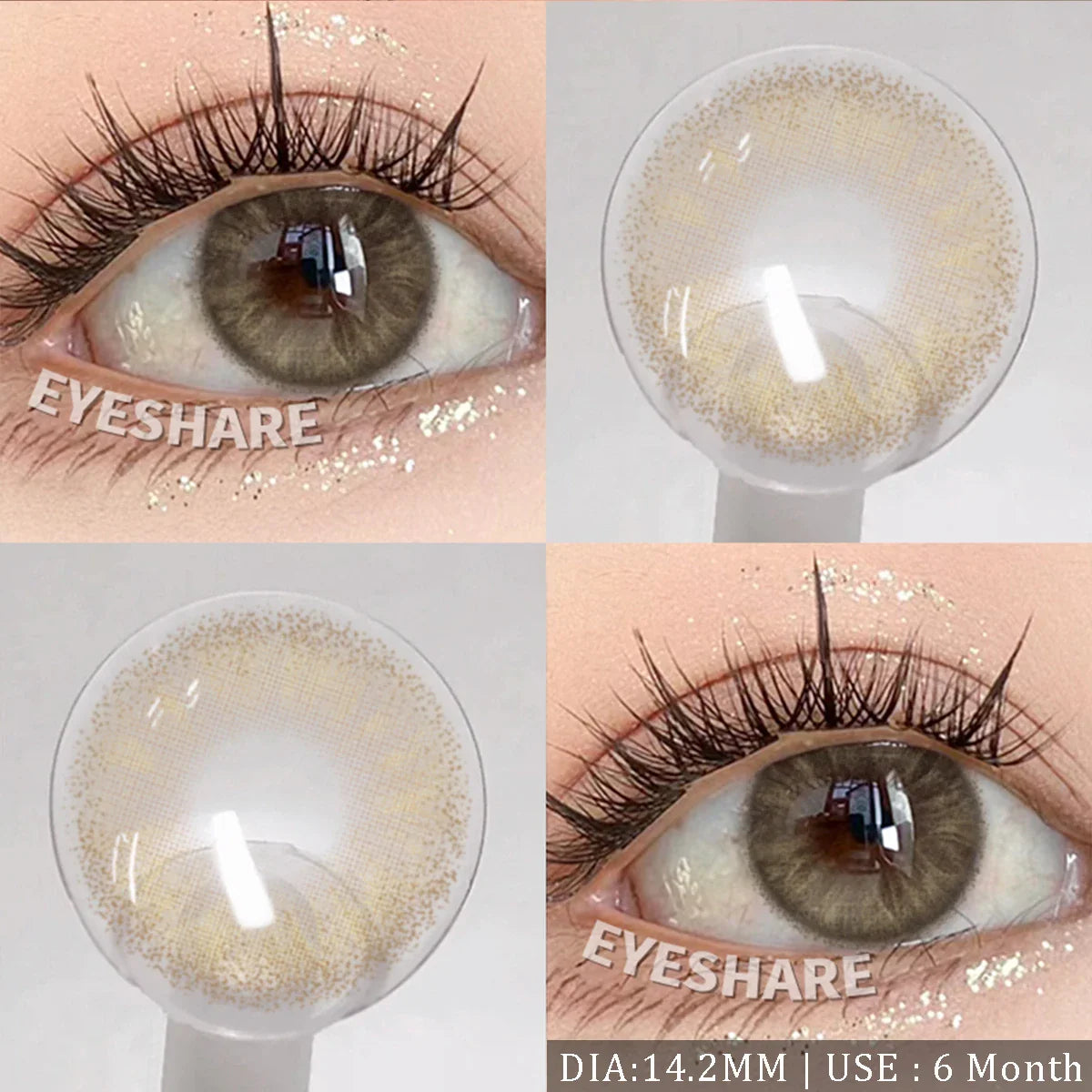 NEW 1Pair Natural Colored Contact Lenses For Eyes Beauty pupillents Grey Pupils Brown Contacts New Cosmetic Eyes Makeup