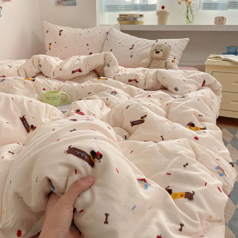 100% Cotton Double Layer Gauze Bedding Set