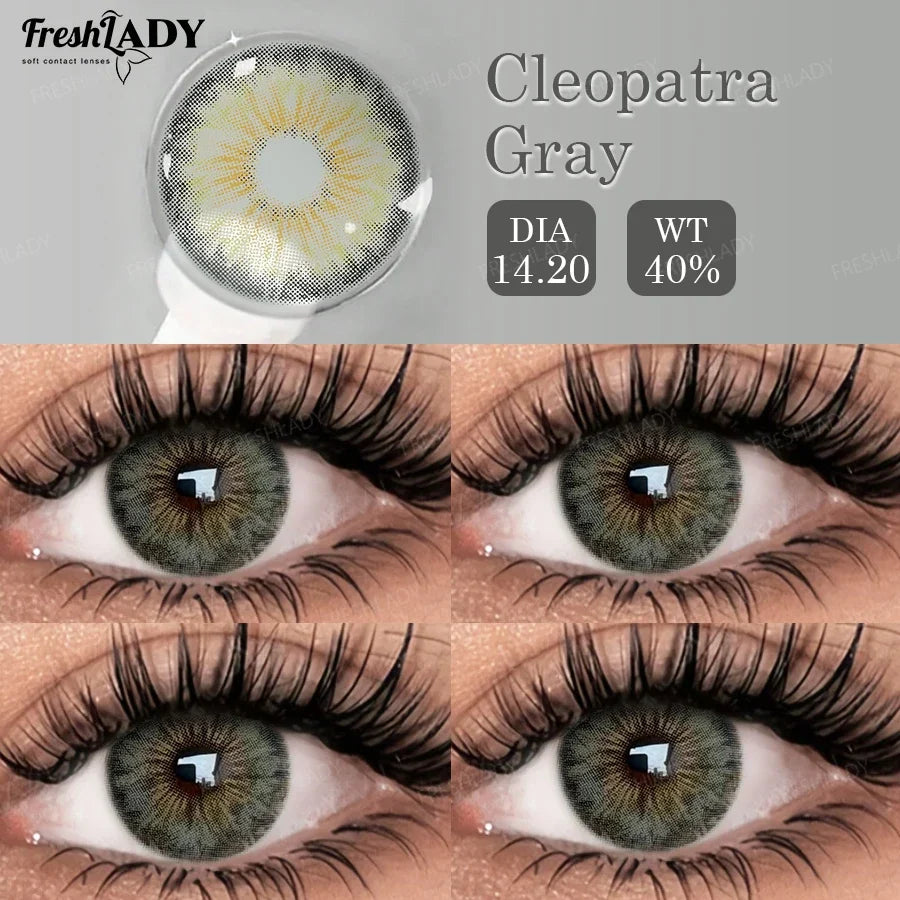 1 Pair Colored Contact Lenses Natural Brown Pupils Eyes Contact lenses Green Soft Contacts 14.20mm