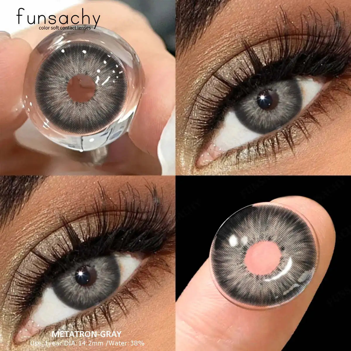1Pair Colored Natural Contact Lenses Colorcon Beautiful Eye Lenses Cosmetics Green Lens Brown Cosmetics Contacts Lens
