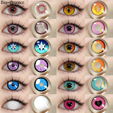 Anime Cosplay Contact Lenses Purple Lenses Halloween White Lenses Dragon Eye Cosplay Lenses Colored Pupils for Party