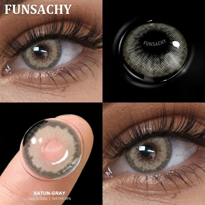 2pcs Brown Contact Lenses for Eyes Beautiful Pupils Yearly Cosmetic Blue Gray Colored Lens Brown Natural Lens Fast Ship