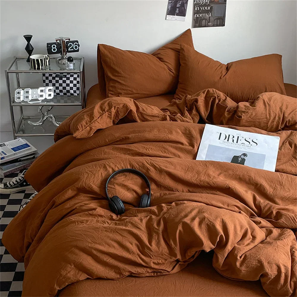 Simple Cotton Four Piece Bedding Set
