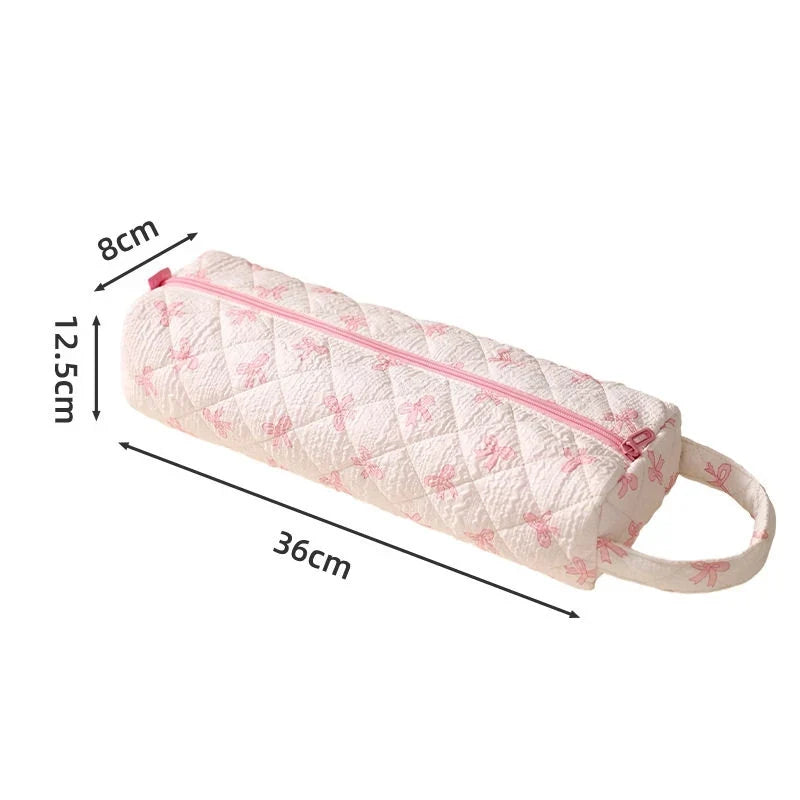 Storage Bag Large Capacity Polyester Material Portable Wear-resistant Portable Drum Hair Dryer Bag Floral Storage Bag