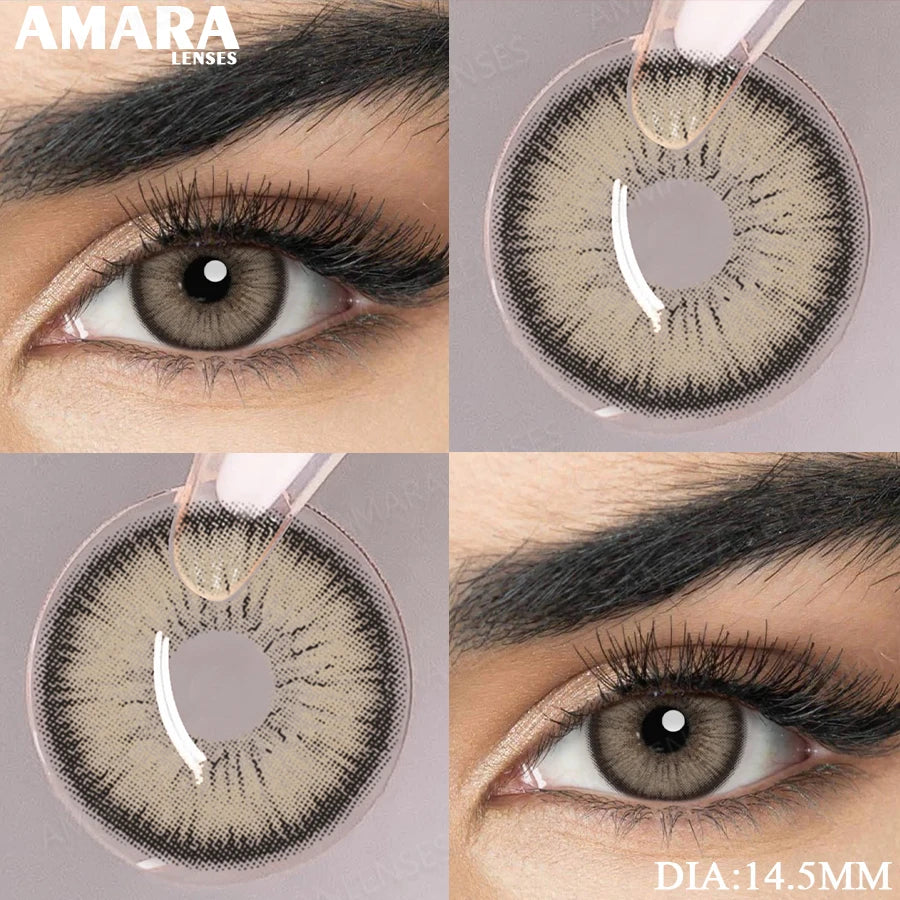 Blue Contact Lenses Colored Contacts for Eyes 1 pair Brown Eye Lenses Gray Lenses Yearly Cosmetic Makeup Eye Contacts