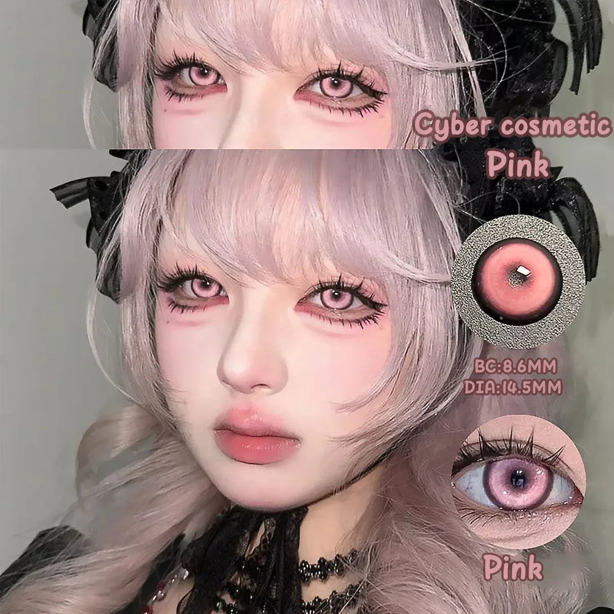 14.20 Blue Small Pupil Cosplay Colored Contact Lenses, 1 Pair Yearly Wear Eye Lenses for Halloween Themed Cosplay