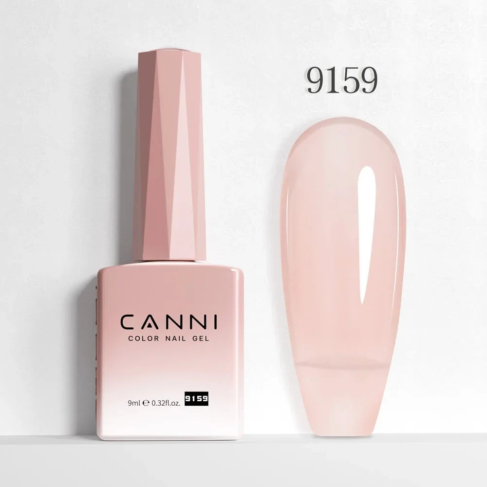 Nail Gel Polish HEMA FREE Translucent Jelly Gel Varnish Semi Transparent Super Glossy Ultra Consistency Round Shape Brush