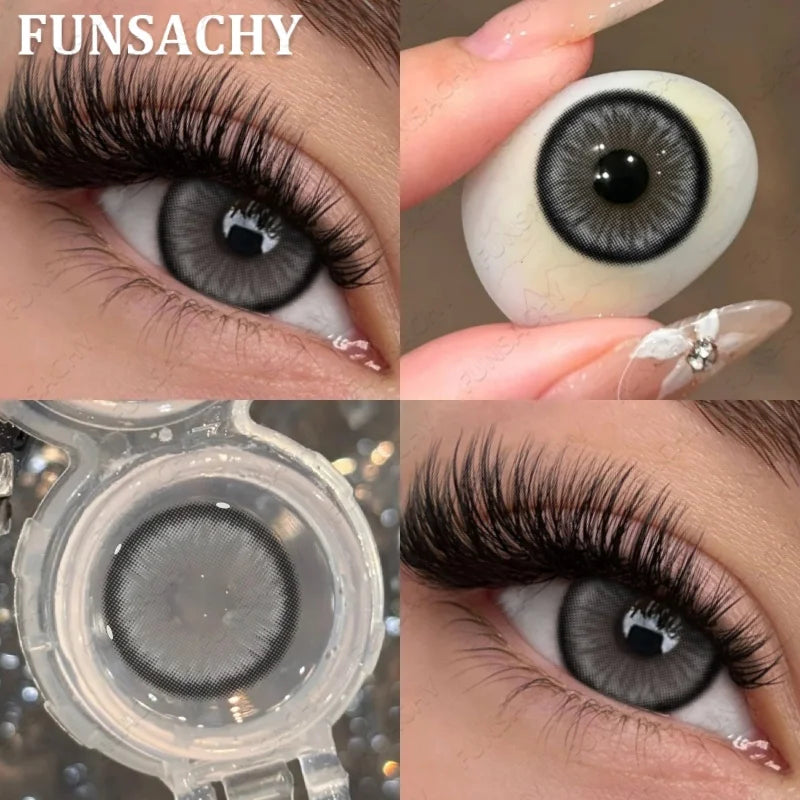 1 Pair Elesis Series Contact Lenses for Eyes Brown/Gray Colored Lenses Blue Natural Eye Contacts Annual Fast Shipping