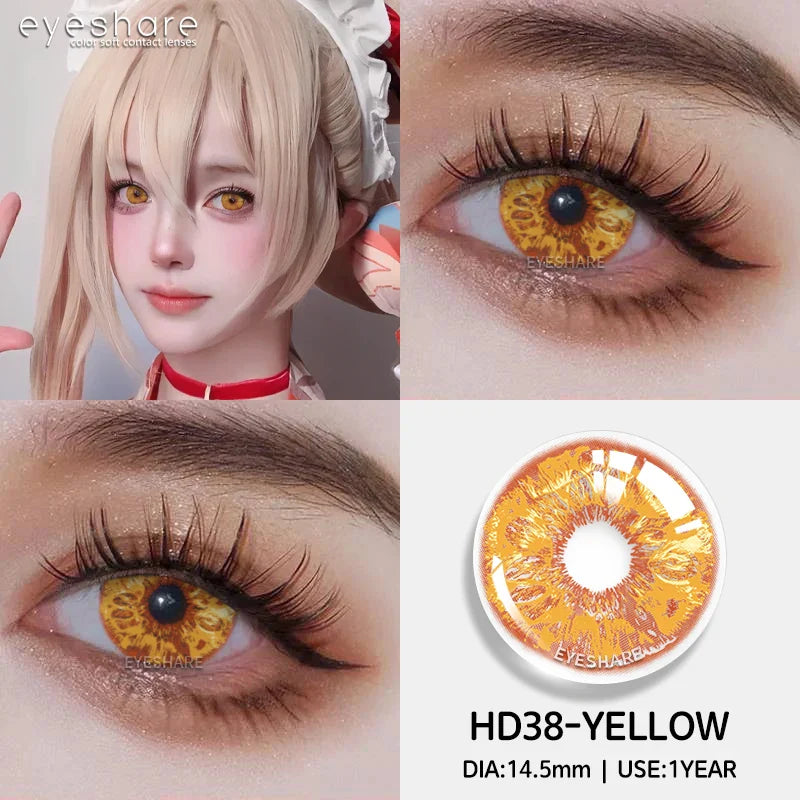 1pair/2pcs Colored Contact Lenses for Eyes Pink Contacts Purple Lenses Cosplay Contact Lenses Yearly Fashion Eye Lenses
