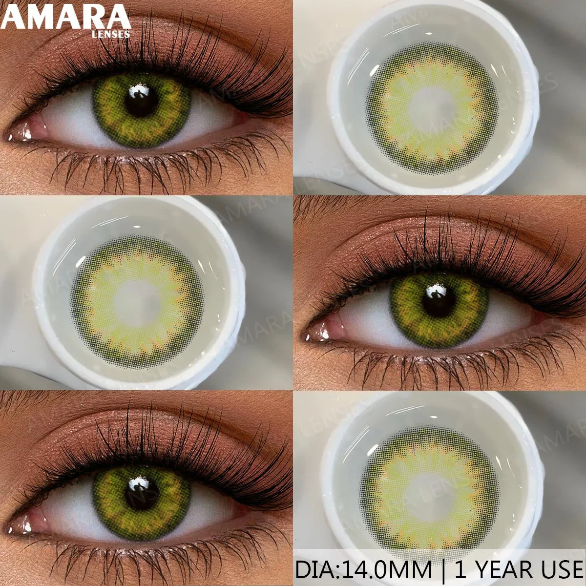 Brown Color Contacts for Eyes Makeup Eyes Lenses Gray Pupils Blue Eyes Contacts Colorful Makeup Black Lens for Party