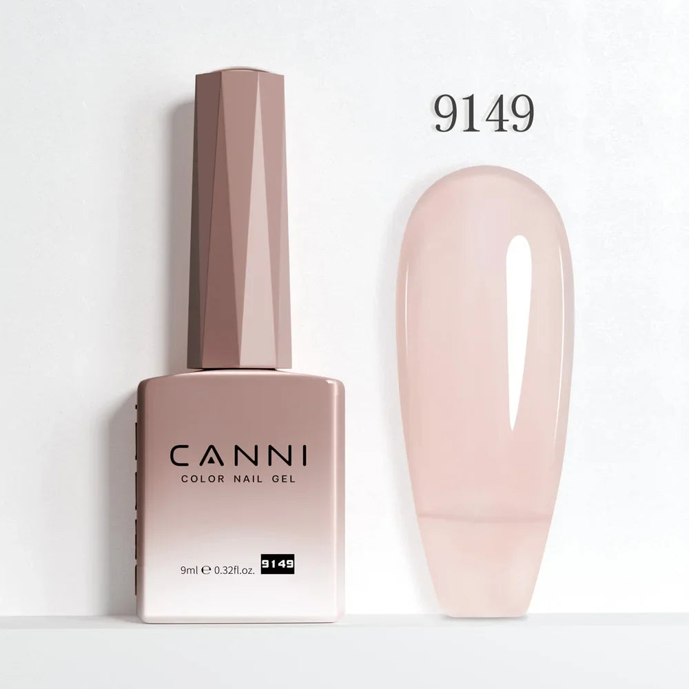 Nail Gel Polish HEMA FREE Translucent Jelly Gel Varnish Semi Transparent Super Glossy Ultra Consistency Round Shape Brush