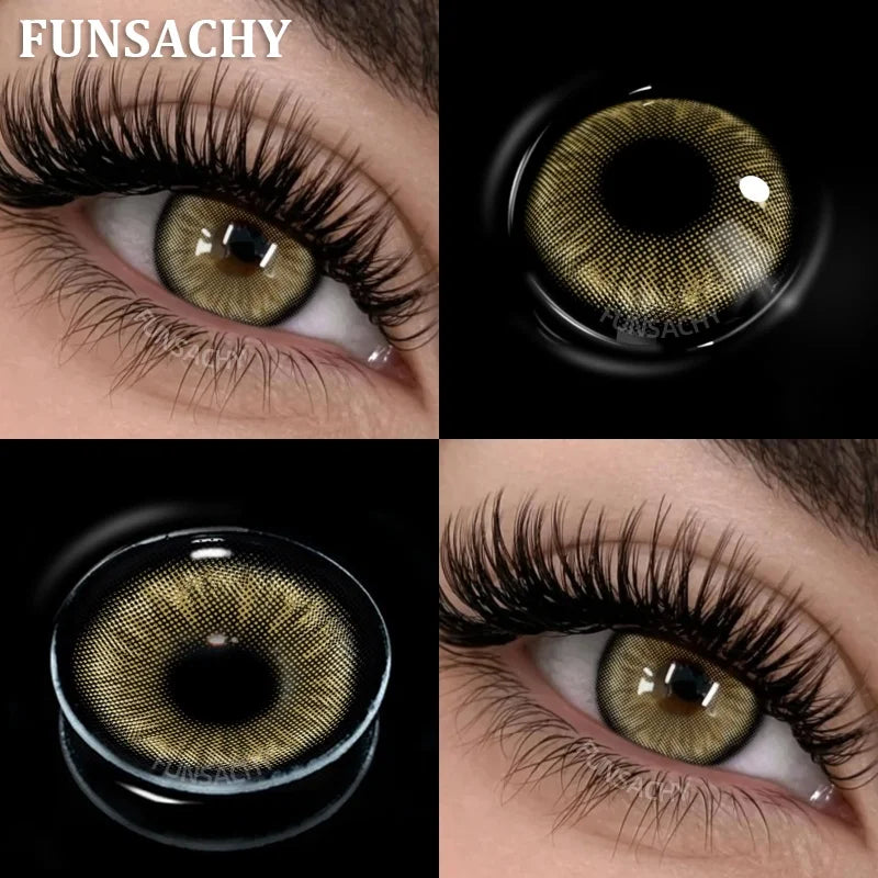 New Contact Lenses Natural Brown Eye Makeup Contacts Grey Color Lens Korean Softlens Yearly Cosmetics for Women