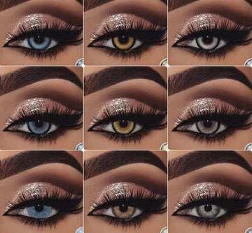1 Pair Colored Contact Lenses Natural Look Brown Eye Lenses Gray Contact Eye Lenses Blue Lenses Contacts for Dark Eyes