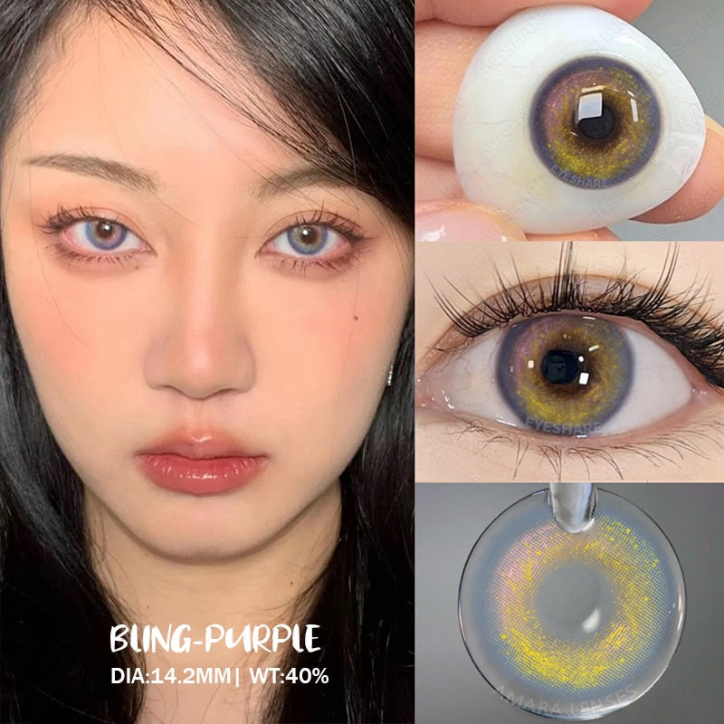 new style 1 Pair Color Contact Lenses with Natural Eye Contact Lenses Blue Brown Green Lenses Pupils Beauty Color lens