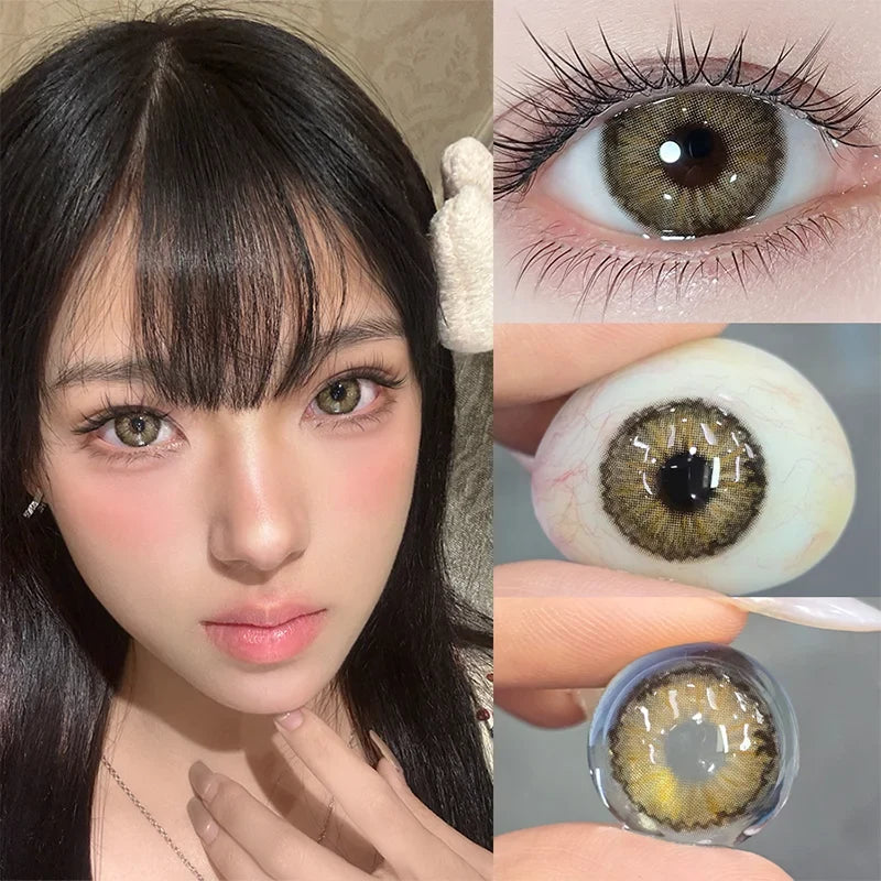 2pcs Colorld Contact Lenses for Eye With Prescription Daisy Contact Lenses Brown Pupils Beauty Contacts Fast Shipping