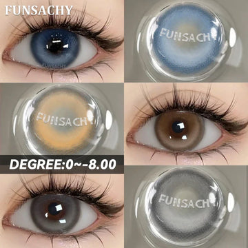 1 Pair Myopia 0~-8.00 Degree Color Contact Lenses for Eyes Natural Lenses with Prescription Diopter Eye Contacts Yearly