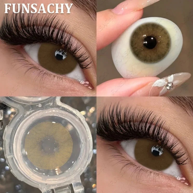 1 Pair Elesis Series Contact Lenses for Eyes Brown/Gray Colored Lenses Blue Natural Eye Contacts Annual Fast Shipping