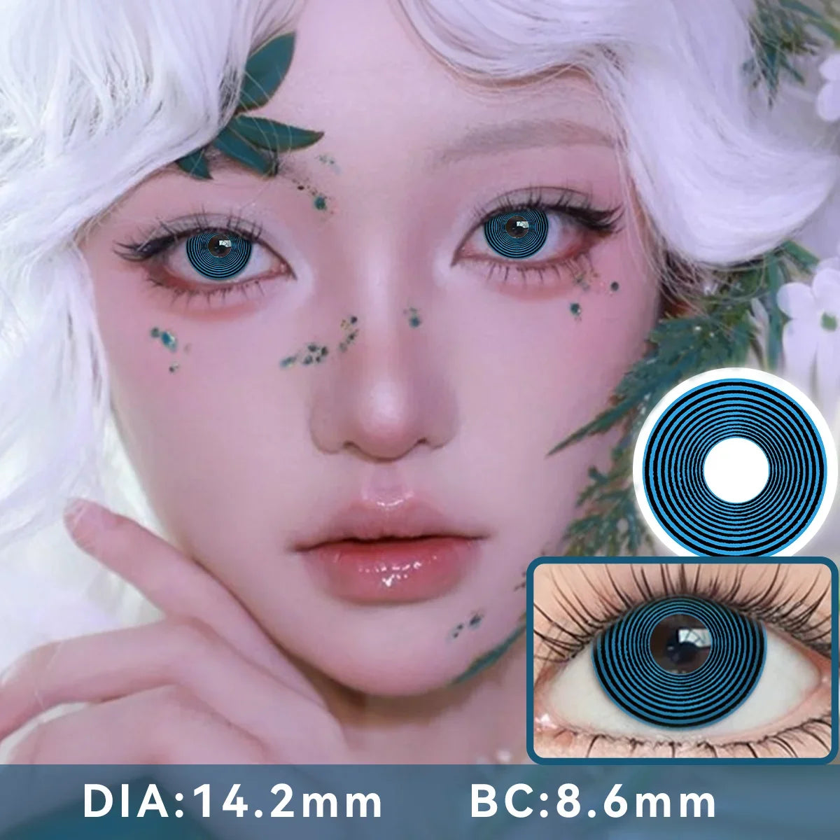 Peony Red Eye Colored Contact Lenses Half Year Use Small Pupils Contacts Lens for Anime Cosplay Party Halloween Makeup