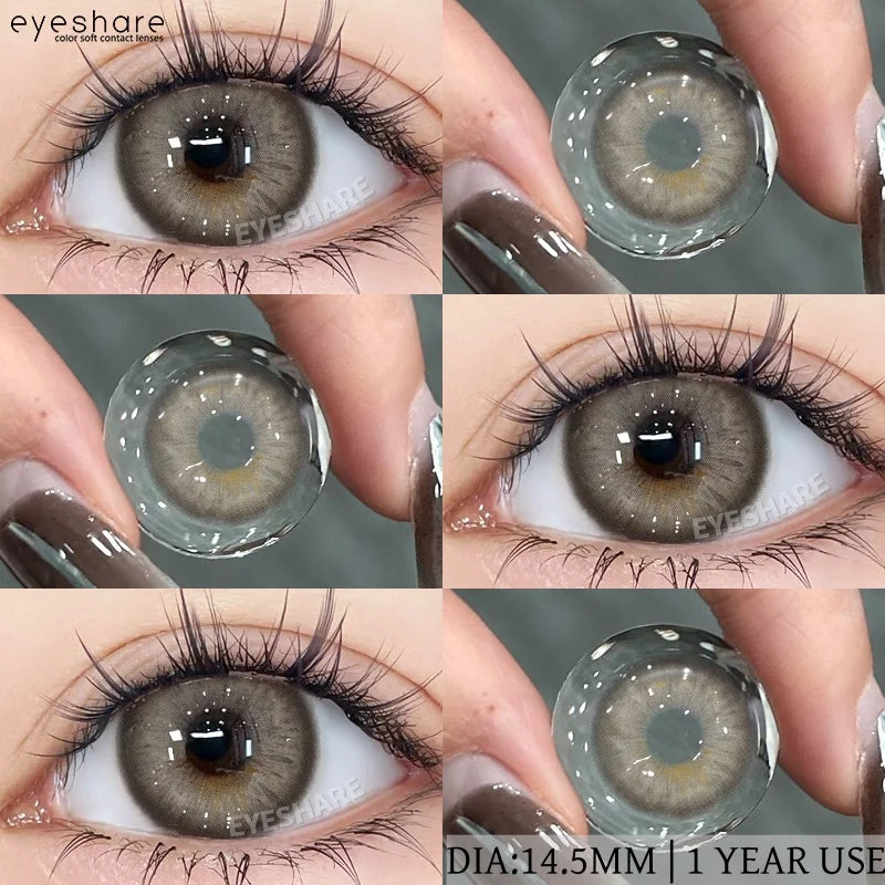 1 Pair Blue Color Contact Lenses for Eyes Cosmetic Korean Brown Contact Cosmetic Eye Contacts lenses doll'eye softlenses