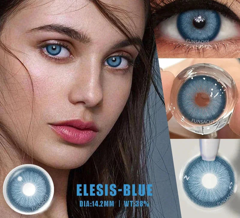 1pair New Colored Contact Lenses for Eyes Natural Eye Contact Blue Eyes Lenses Korean Gray Contacts Yearly Green Pupils