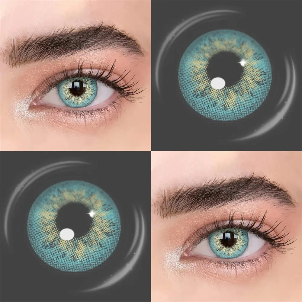 Eyes Color Contacts Colored Contact Lenses Lens Small Pupil Cosmetics Natural Grey Daily 14.0mm 2Pcs Half Year Use