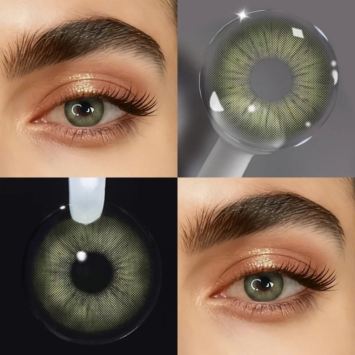 Rome Times Grey 14.2mm Small Pupil Natural Colored Contact Lenses Yearly Disposable Fashion Eye Contacts for Daily Makeup
