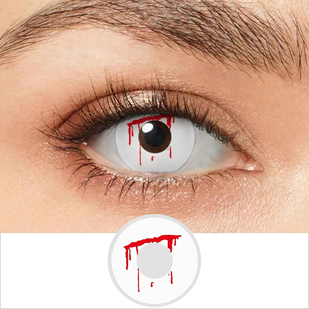 Yearly Use Halloween Contact Lenses For Cosplay Vampire Red Colored Contact Lenses Eye Lenses Blood Makeup Contact Lens