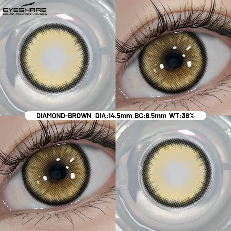 Big Eyes Color Contact Lenses Fashion Blue Colored Contact Lense Brown Softlenses Green Beauty Pupils Yearly Use