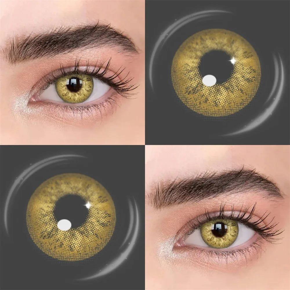 Eyes Color Contacts Colored Contact Lenses Lens Small Pupil Cosmetics Natural Grey Daily 14.0mm 2Pcs Half Year Use