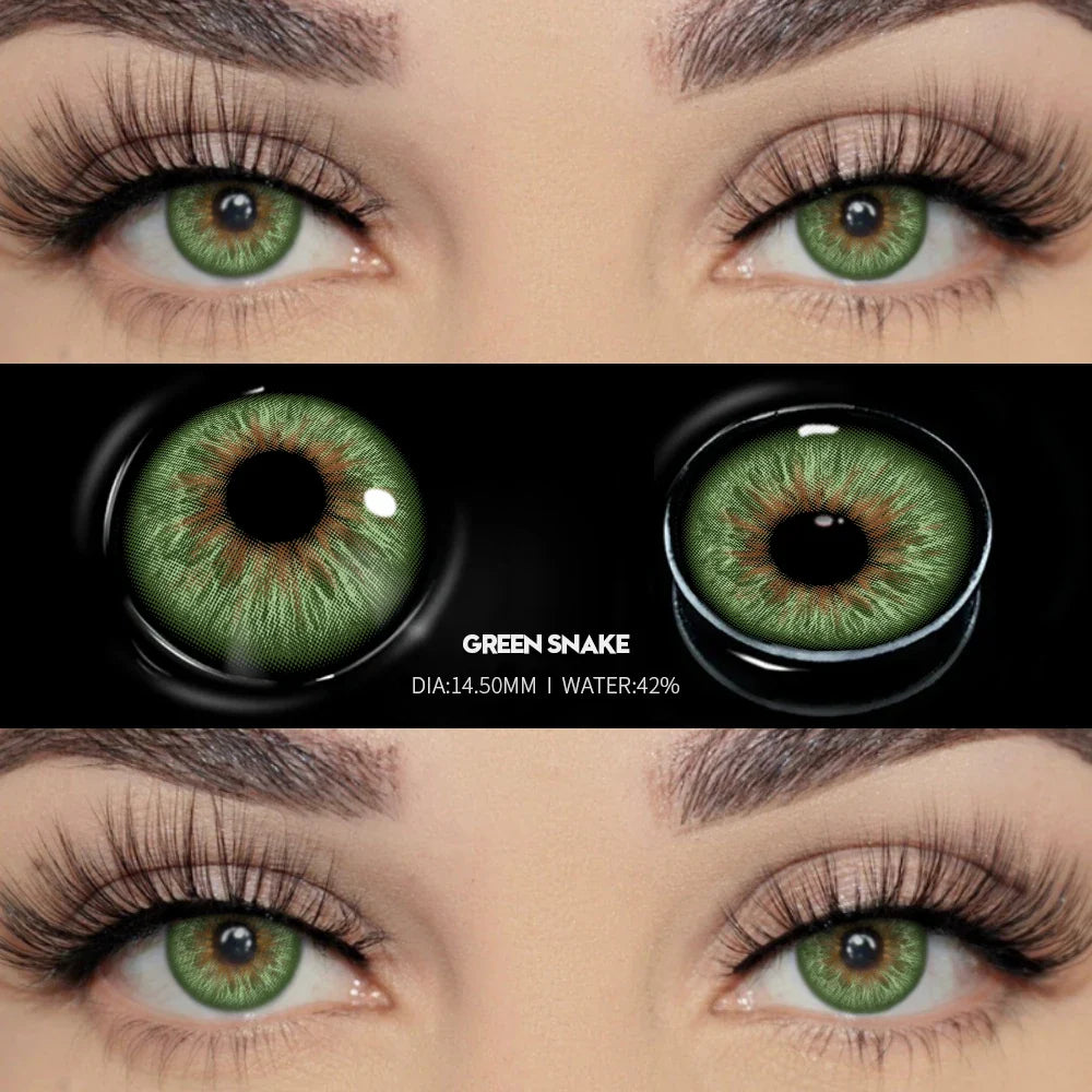 1 Pair Colored Contact Lenses for Eyes Natural Look Brown Eye Lenses Gray Contact Blue Lenses