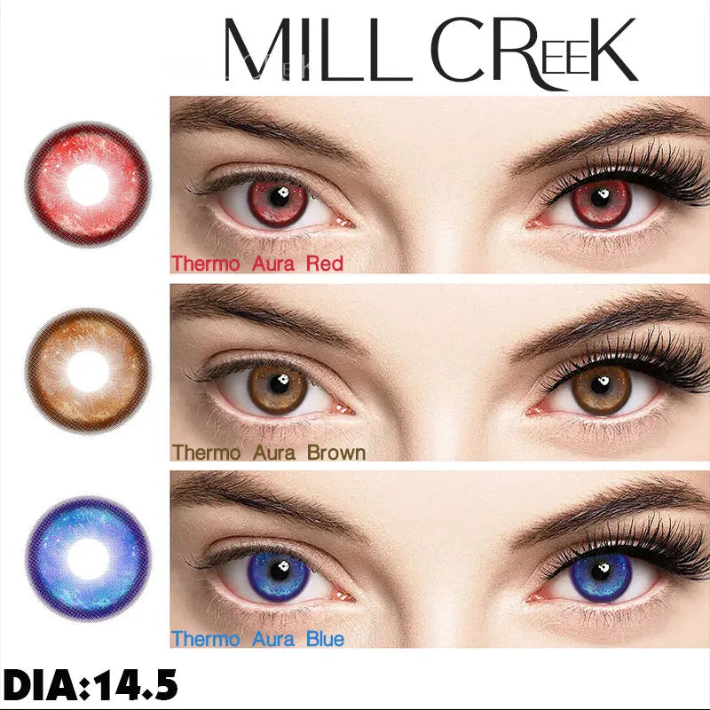 2PCS Korean Brown Green Contact Lenses for Eyes Natural Beauty Pupils 1 Year Fashionable Makeup Fast Shipping