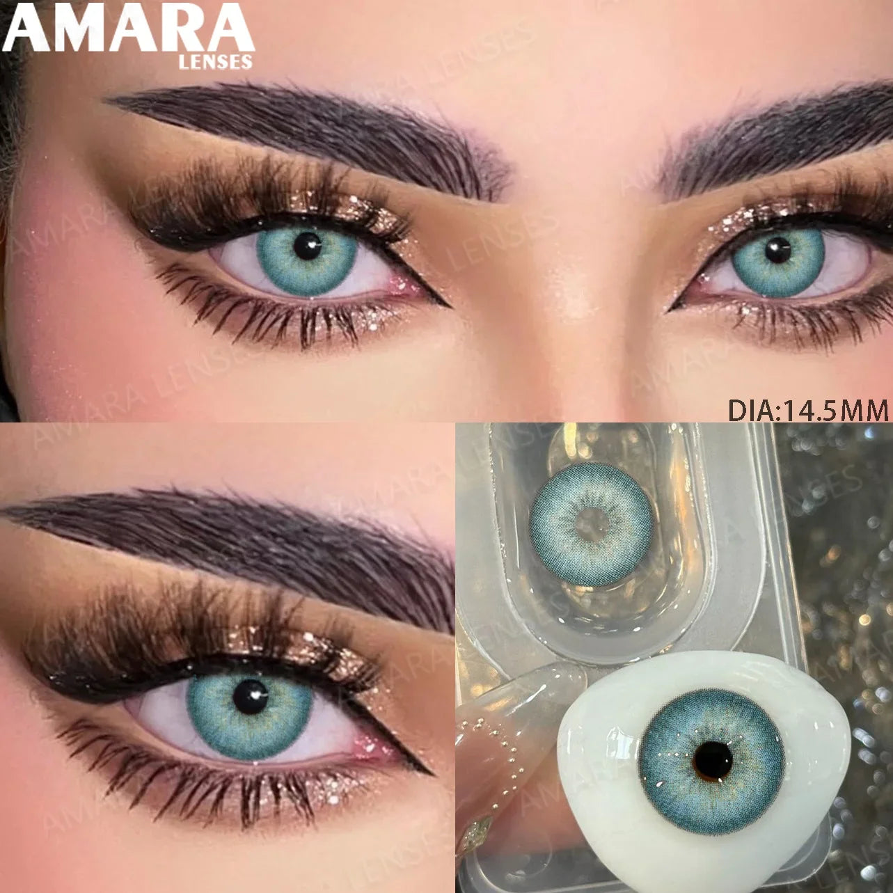 1 Pair Gray Color Contact Lenses for Eyes 14.5mm Fashion Contact Lenses Brown Natural Contact Lenses Gray Soft Lens