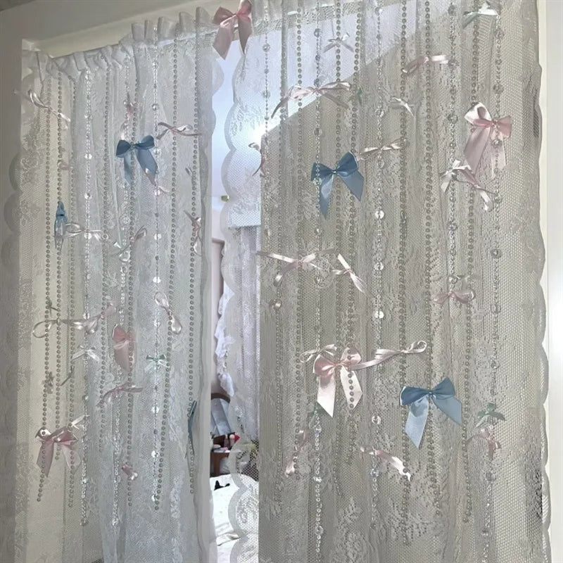 Mosquito-Resistant Door Curtain Beaded  Knot Decorative Finished Product for Girls Bedroom Study Home Toilet Kitchen...