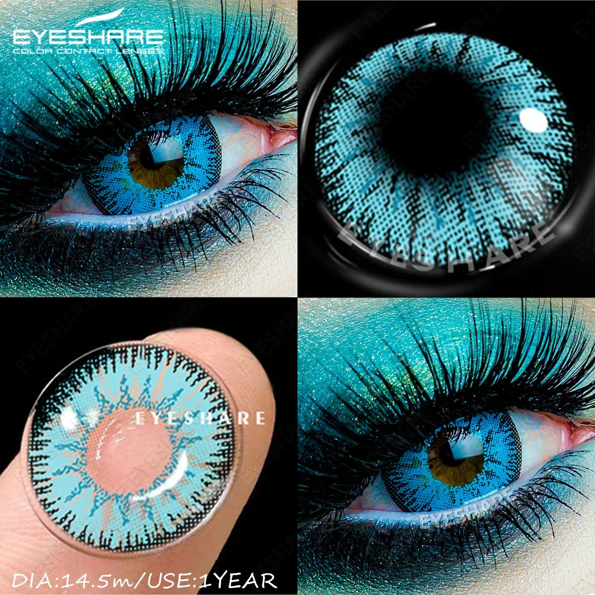 1Pair Cosplay Colored Contact Lenses Vampire Red Eyes Contact Anime Blue Purple Eyes Beauty Makeup Lenses For Halloween