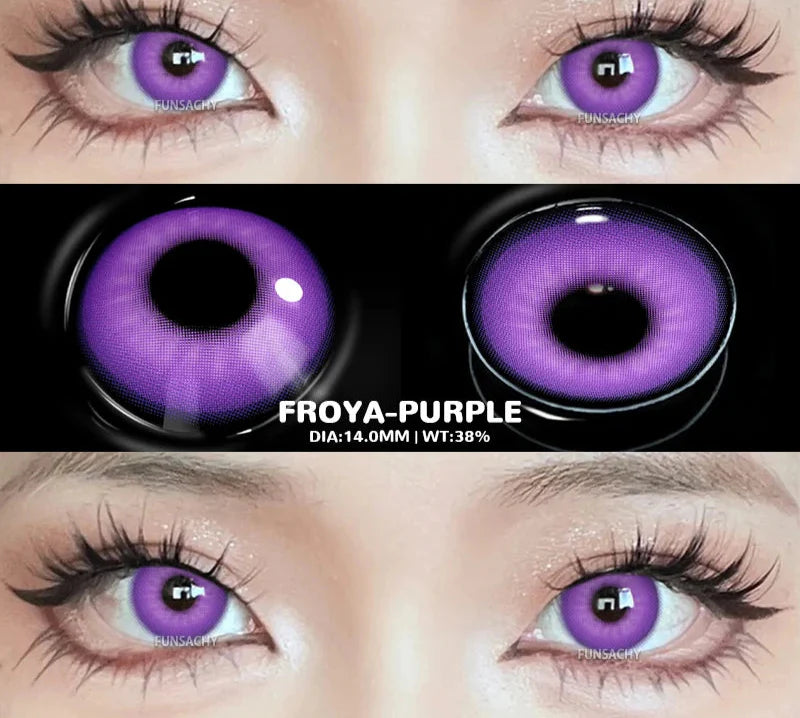 1Pair Halloween Colorful Contact Lenses Anime Cosplay Eye Lenses Multicolored Lens Black Red Mesh White Yearly Contacts