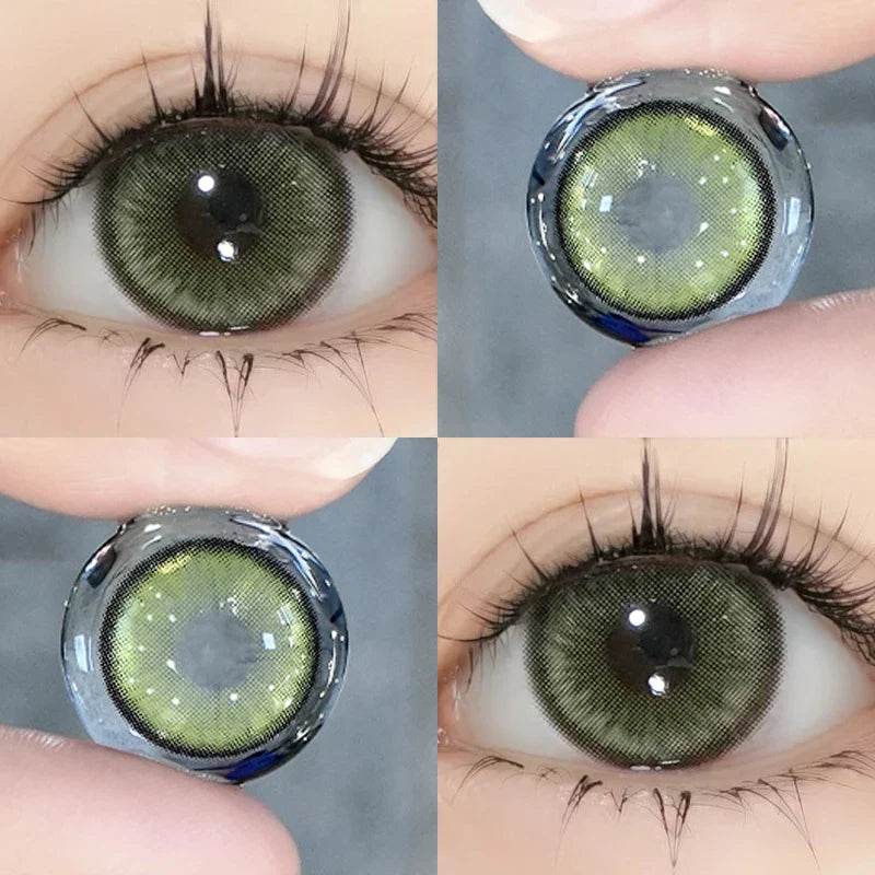 1Pair Color Contact Lens Blue Pupils High Quality Cosmetic Gray  Green Degrees Lenses Makeup Brown Eye