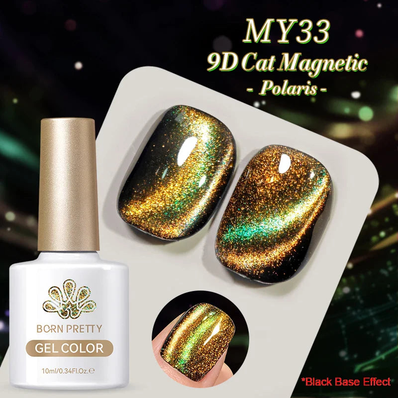 Pink Light Flow Cat Magnetic Gel Nail Polish 10ml Holographics Shining Line Magnetic Long Lasting DIY Salon Varinsh