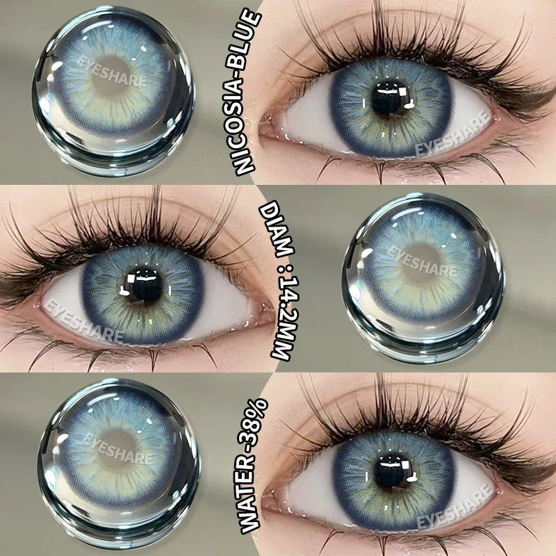 1 Pair Color Contact Lenses for Eyes Cosmetics Blue Contact Lenses Brown High Quality Natural Contact Lenses Gray Lenses